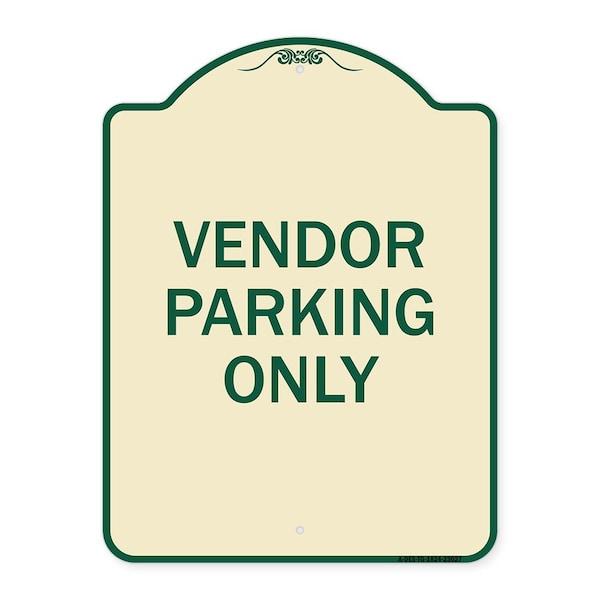 Signmission Reserved Parking Vendor Parking Heavy-Gauge Aluminum Architectural Sign, 24" x 18", TG-1824-23027 A-DES-TG-1824-23027 - main